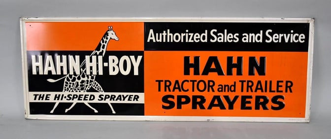 Hahn Sprayers Authorized Sales & Service Metal Sign (TAC)
