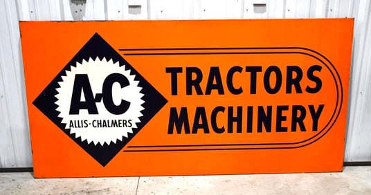 Allis-Chalmers Tractors Machinery w/Logo Metal Sign (TAC)
