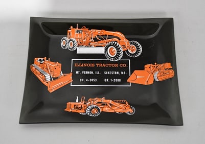 Allis Chalmers Illinois Tractor Glass Ash Tray