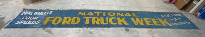 Large National Ford Truck Week "Ask for a Demonstrator" Cloth Banner