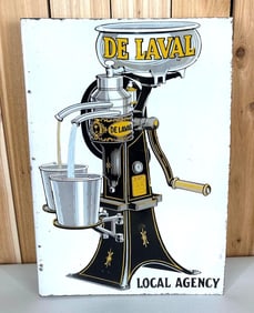 De Laval (cream separator) w/Image Porcelain Flange Sign (TAC)