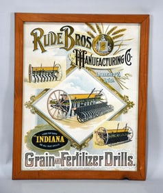 Rude Bros Grain & Fertilizer Drills w/Images Poster Framed