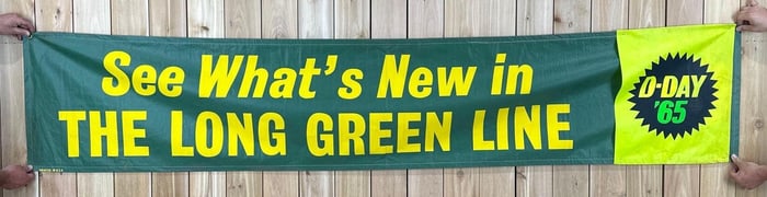 John Deere 4-Legged Logo "See What's New" banner w/D-Day 65