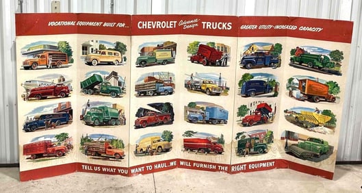 Early 1950's Truck Cardboard Fold-Out Showroom Display