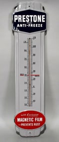 Prestone Anti-Freeze "Magnetic Film" Porcelain Thermometer (TAC)