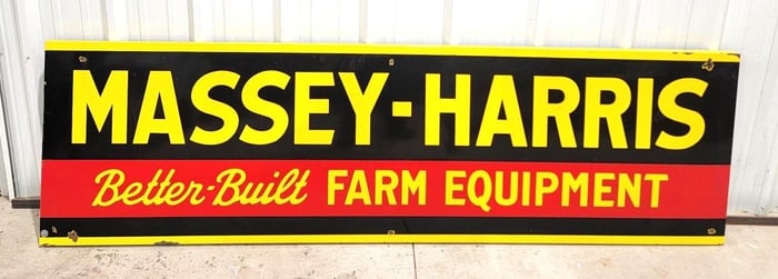 Massey-Harris Better-Built Farm Equipment Porcelain Sign (TAC)