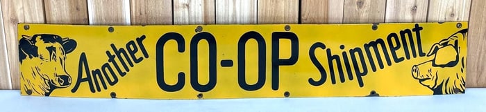 Another CO-OP Shipment w/Bull & Hog Logo Porcelain Sign