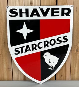 Shaver Starcross w/Image Porcelain Sign (TAC)