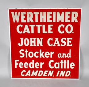 Wertheimer Cattle Co. John Case Feeder Cattle Metal Sign (TAC)