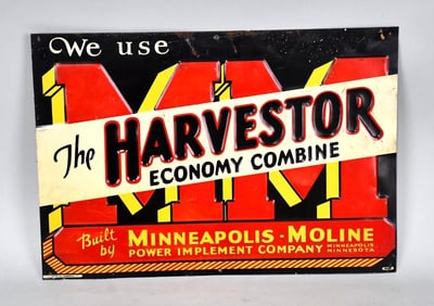 Minneapolis-Moline Harvestor Economy Combine Metal Sign (TAC)