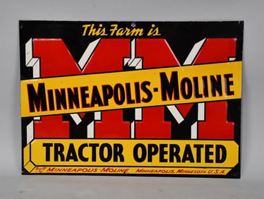 Minneapolis-Moline Tractor Operated Metal Sign (TAC)
