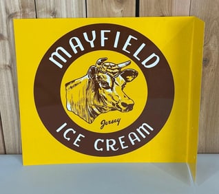 Mayfield Ice Cream Metal Flange Sign