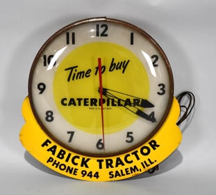 Time to Buy a Caterpillar w/ Dealer Panel Lighted Clock