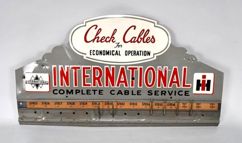 IH International Cable Service Metal Rack Sign (TAC)