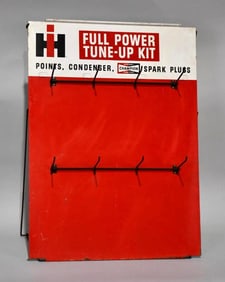 IH & Champion Spark Plugs Metal Display Rack Sign (TAC)