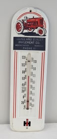 IH Farmall w/ Tractor Metal Thermometer - Weeping Water, NE