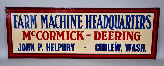 McCormick-Deering Farm Machine Headquarters Cardboard Sign (TAC)