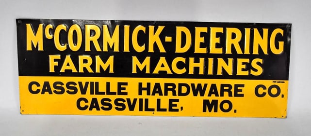 McCormick-Deering Farm Machines Metal Tacker Sign (TAC)
