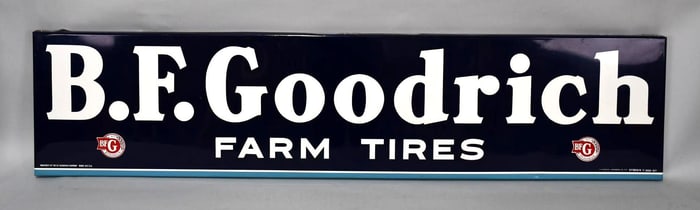B.F. Goodrich Farm Tiress w/small Logo Metal Sign (TAC)