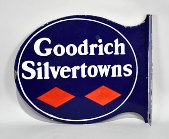 Goodrich Silvertowns Porcelain Flange Sign (TAC)