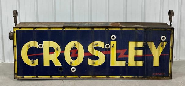 Crosley w/Lightning Bolt Porcelain Neon Sign (TAC)