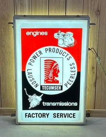 Tecumseh Engines Transmissions Plastic Lighted Sign