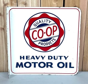 Co-op Heavy Duty Motor Oil Metal Flange Sign (TAC)