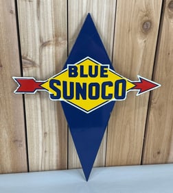 Blue Sunoco Porcelain Pump Sign (TAC)