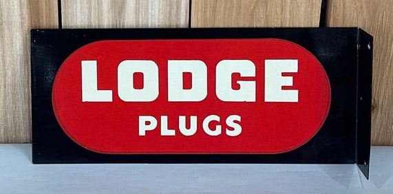 Lodge Plugs Metal Flange Sign (TAC)