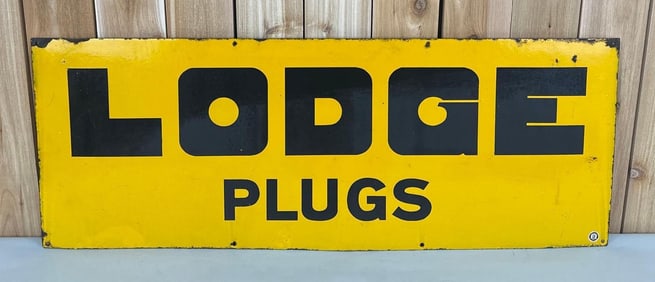Lodge Plugs Porcelain Sign (TAC)