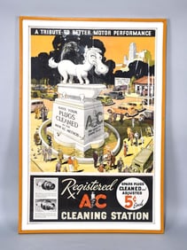 AC Spark Plugs Cleaning Station Paper Poster