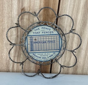 American Fence Metal Advertising Sign