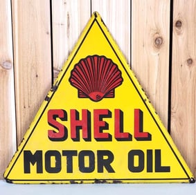 Shell Motor Oil w/Logo Porcelain Sign(TAC)