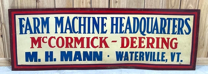 McCormick-Deering Farm Machine Headquarters Cardboard Sign (TAC)