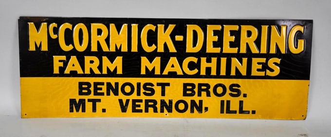 McCormick-Deering Farm Machines Metal Tacker Sign (TAC)
