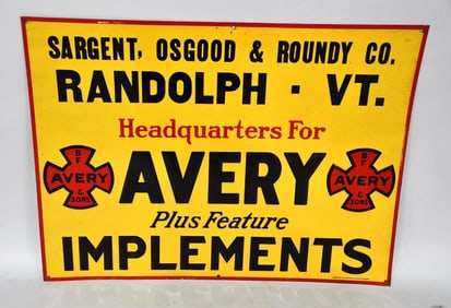 Avery Implements w/Logo Metal Sign (TAC)