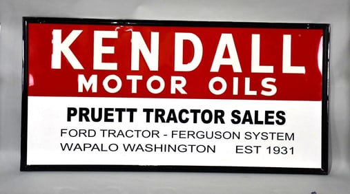 Kendall Motor Oils w/Privilege Panel Metal Sign (TAC)