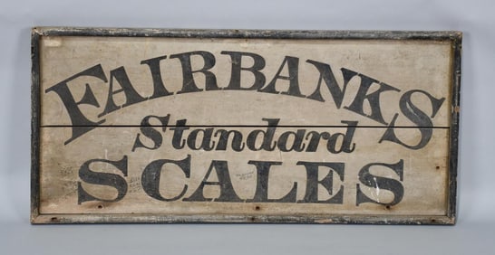 Fairbanks Standard Scales Wood Sign