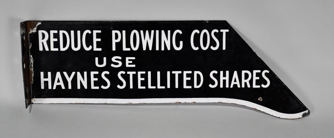 Haynes Stellited Shares Porcelain Flange Sign (TAC)