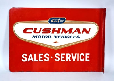 Cushman Motor Vehicles Sales-Service Metal Flange Sign (TAC)