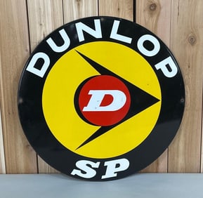 Hard to Find Dunlop SP w/Logo Porcelain Sign (TAC)