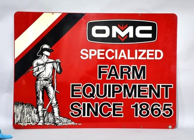 OMC Specialized Farm Equipment w/Logo Metal Sign (TAC)