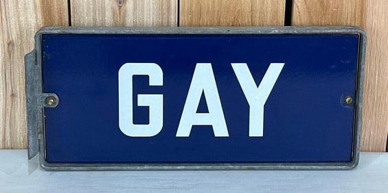 GAY Porcelain Street Signs in Frame (TAC)