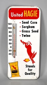 United Hagie Seed Corn Metal Thermometer (TAC)
