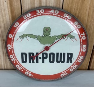 Dri-Powr (Batteries) w/Logo Round Thermometer
