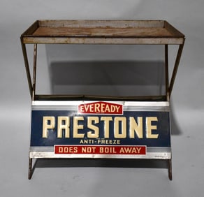Eveready Prestone Anti-Freeze Metal Display Rack