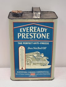 Eveready Prestone w/ Car Metal Can