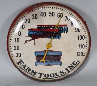 Farm Tools w/ Disc Glass Face Thermometer