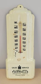 NOS IH Farmall Metal Thermometer NIB