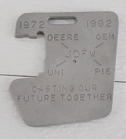John Deere "Casting Our Future Together" Sample Foundry Weight